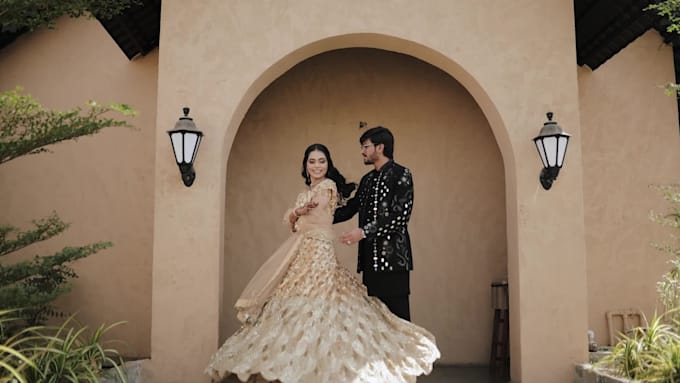 create a cinematic engagement teaser and wedding  teaser