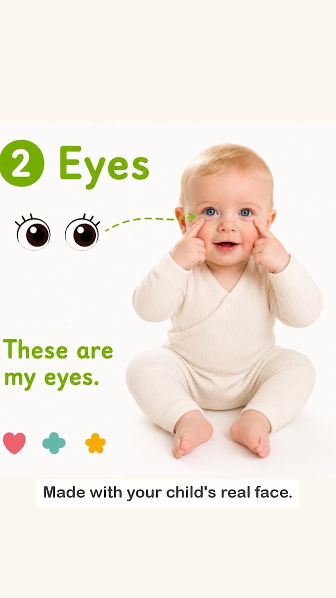 create a personalized learning book using photos of your child