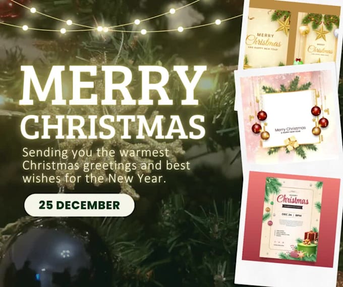 design festive christmas posters banners and cards