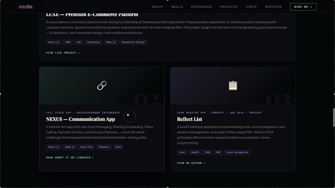 create your portfolio websites