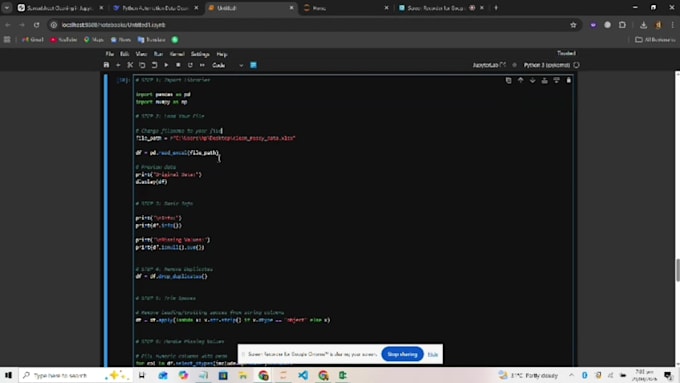 clean messy excel and CSV data with python