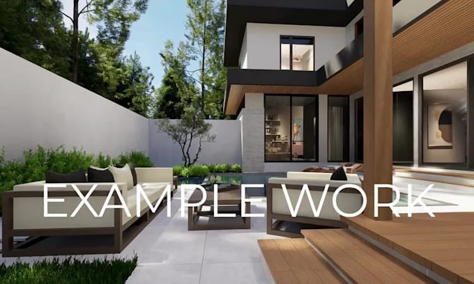 create photorealistic 3d architectural rendering and 3d walkthroughs video