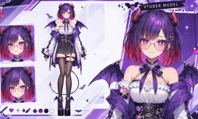 design and rig vtuber model live2d vtuber model 2d anime vtuber vtuber rigging