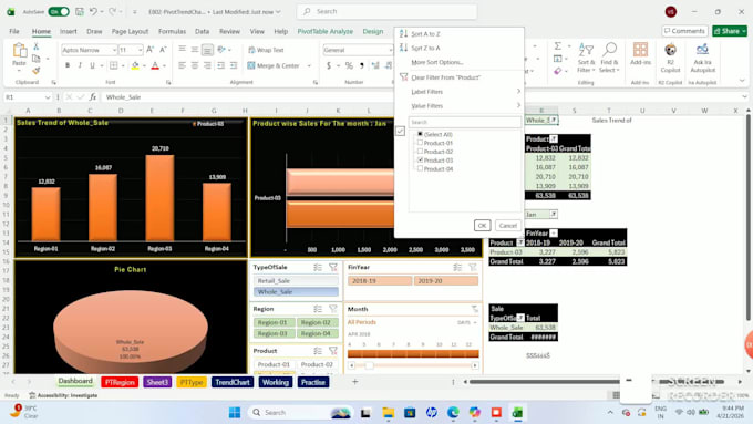 do data entry and advanced excel dashboard creation