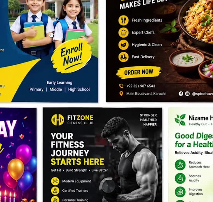 design professional and eye catching flyers