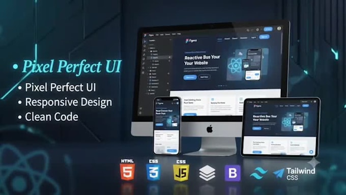 create a responsive react js frontend website