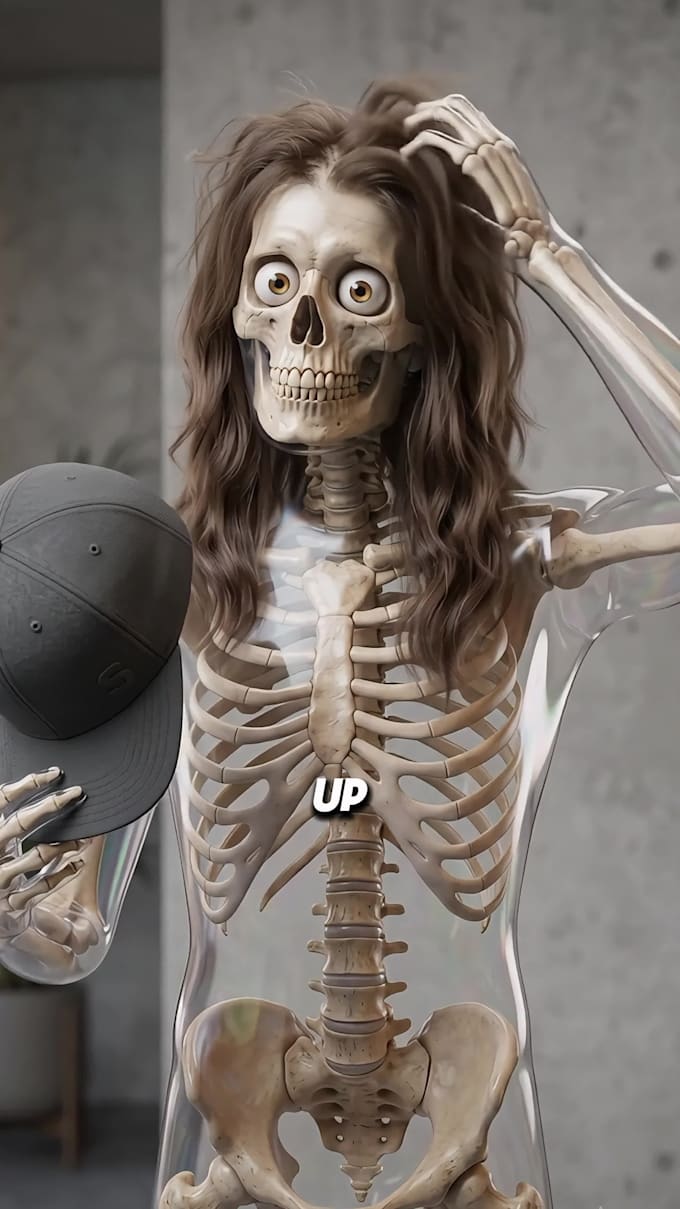 create 3d skeleton ai storytelling shorts for youtube