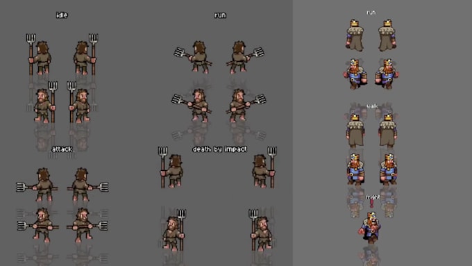do pixel art animation 2d sprite sheet pixel art character and pixel animation