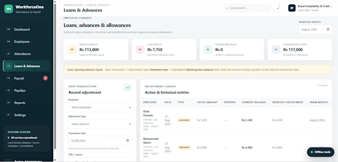 build a custom employee attendance and payroll system