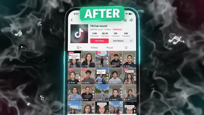 create 500 posts on tiktok using your sound or music, create tiktok dance video