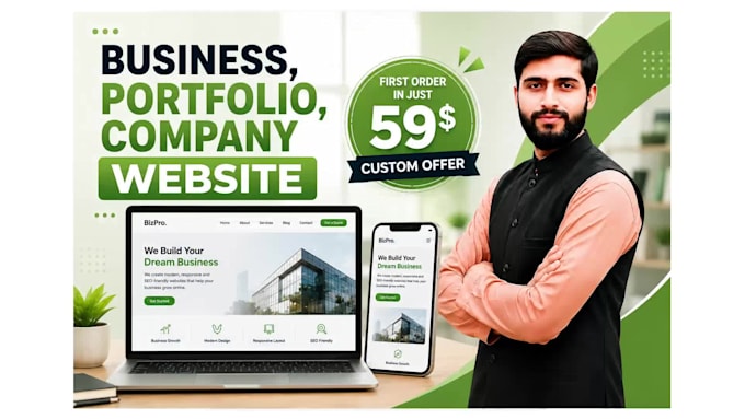 create business, portfolio and company website in wordpress