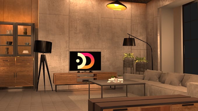 render a unique 3d cutaway interior layout with realistic lighting