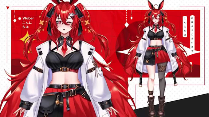 draw and rig 2d vtuber model vtuber rigging live2d vtuber model 2d vtuber