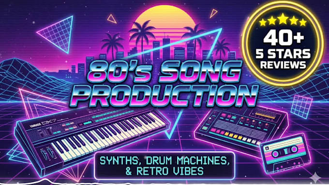 produce an 80s style song for your vocals