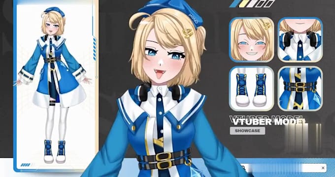 design and rig live2d model, 2d vtuber rigging, anime vtuber, avatar commission