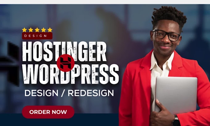 design and redesign your hostinger wordpress website as hostinger expert