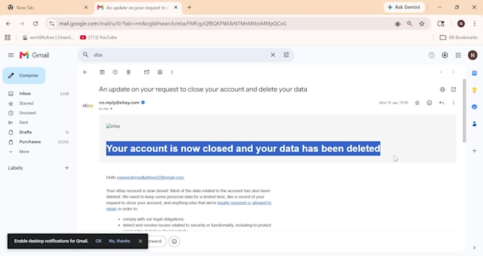 clean ebay data remove suspended account traces and reset store