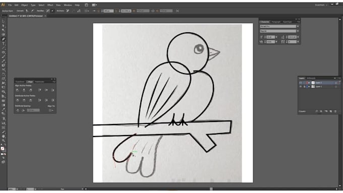 covert your drawing to colourful 2d image, vector