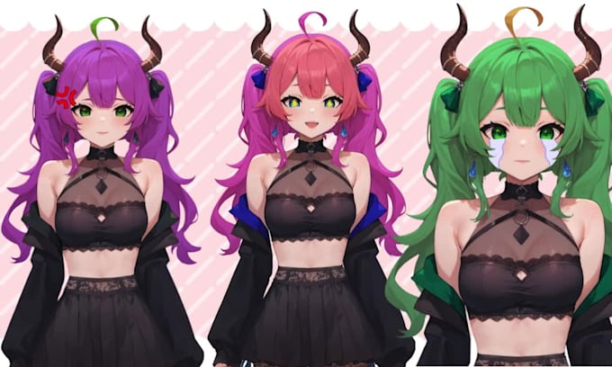 model rig 2d 3d vtuber avatar vtuber commission vtuber rigging streaming avatar