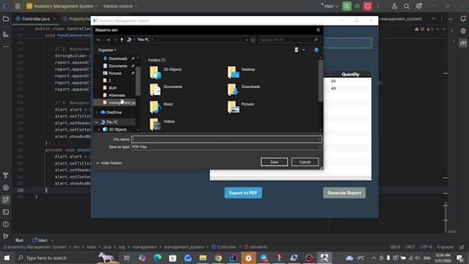 build a custom java inventory management system or desktop app using swin