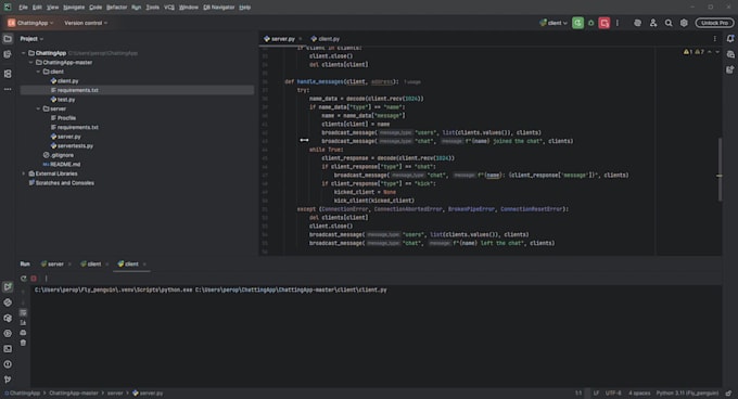 make a python application or script for you