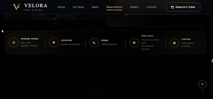 design a luxury halal restaurant website template