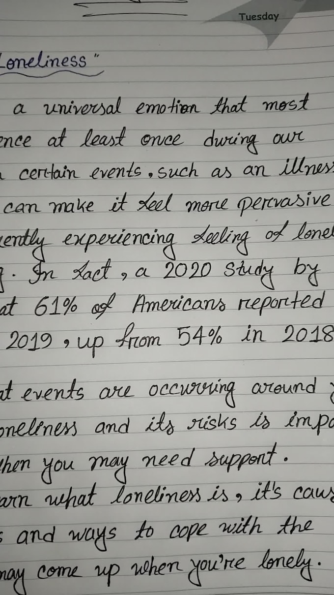 write neat handwritten notes in english