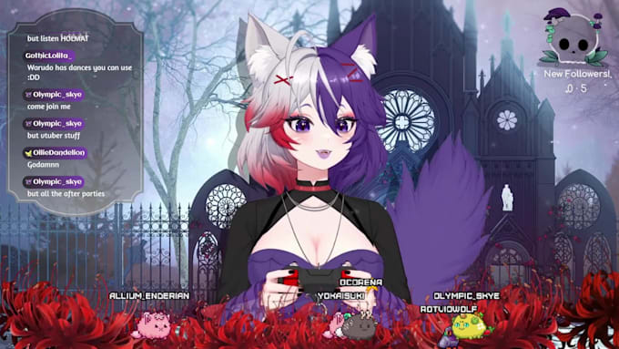 design live2d vtuber model in anime style with vtuber rigging for vtube studio