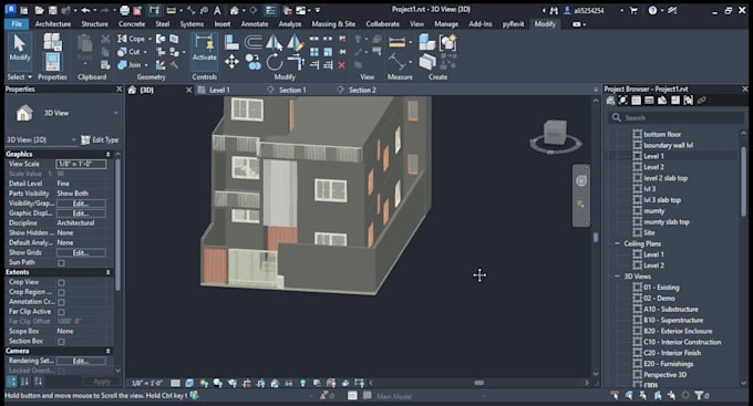 create professional revit 3d models from scratch or from 2d drwaings