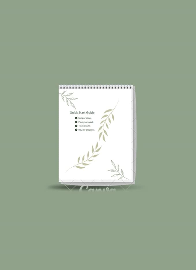 design a hyperlinked digital notebook, journal and planner