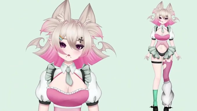 design and rig live2d character, 2d vtuber live 2d, vtuber rigging, live2d model