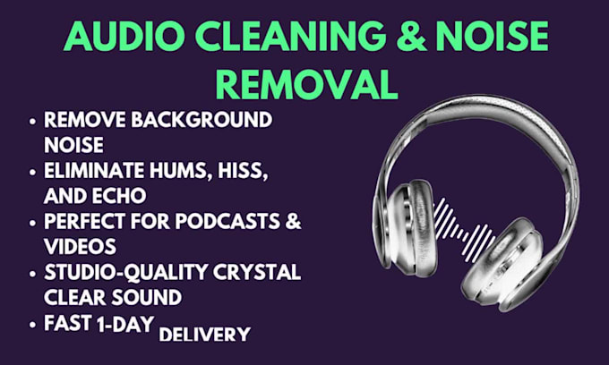 professionally remove background noise and clean your audio