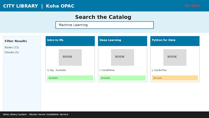 install and customize koha library system on ubuntu server