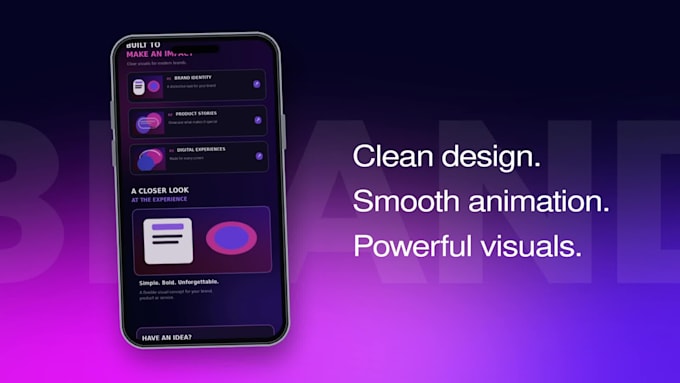 create a clean animated promo video