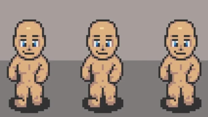 do pixel art animation, pixel character, pixel sprite sheet, game asset