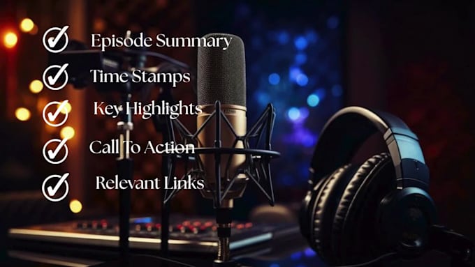 write professional podcast show notes and episode summaries in 48 hours