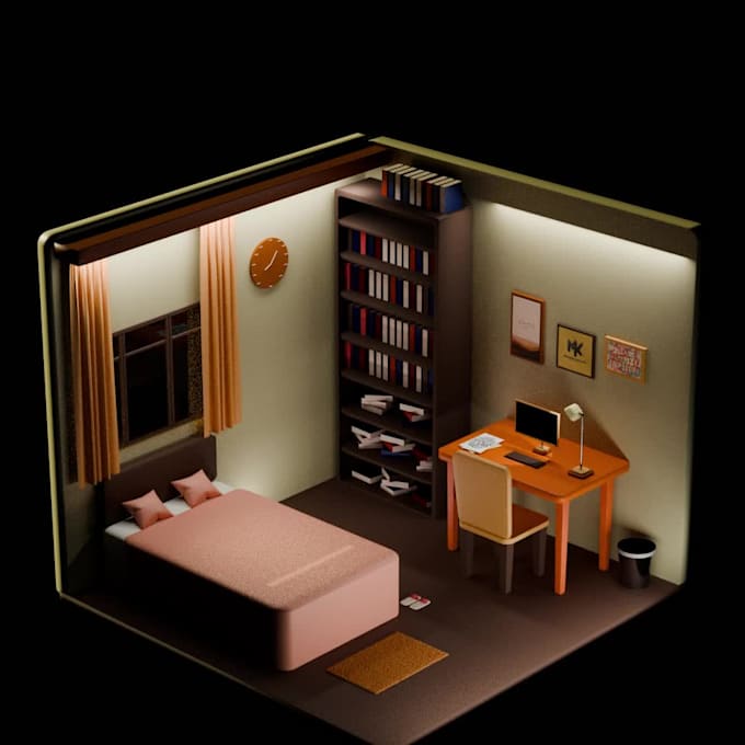 make isometric room models of your interior and for games