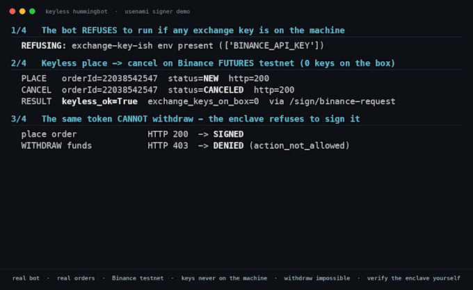 build secure exchange API integration where your keys stay yours