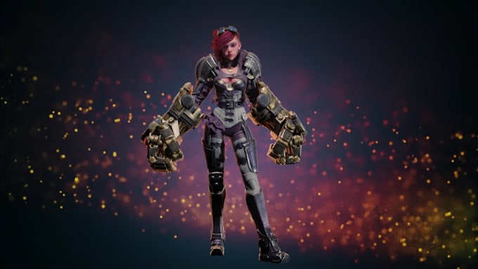 stylized 3d cartoon character for game unreal engine and unity rig and animation