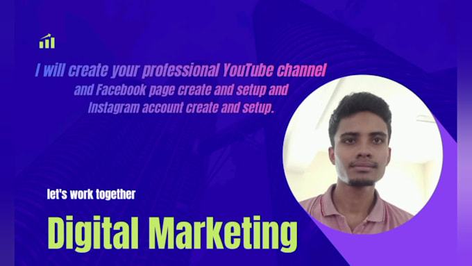 create and setup professional yt, ig, fb page