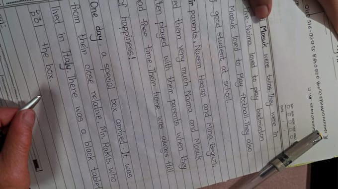 write letter , notes and assignment