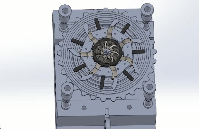 design a custom injection mold in solidworks
