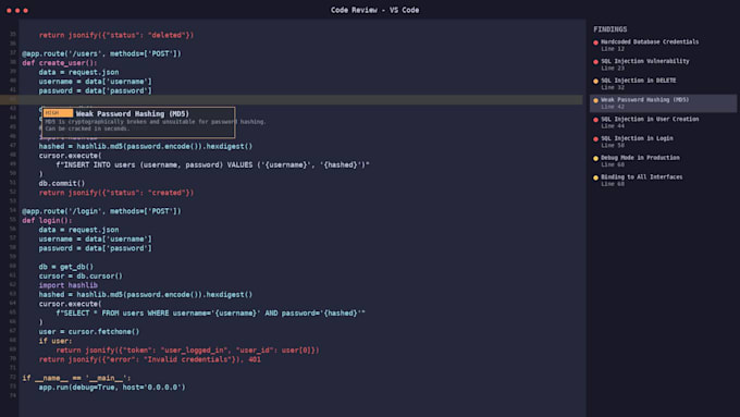 review your code for bugs, security issues, and performance problems