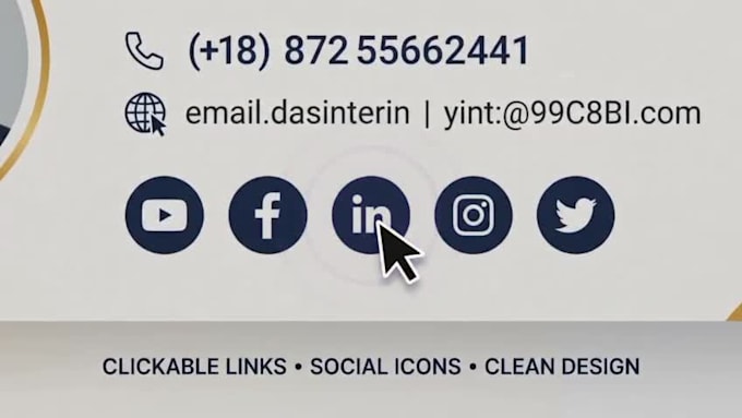 design a professional email signature with clickable links