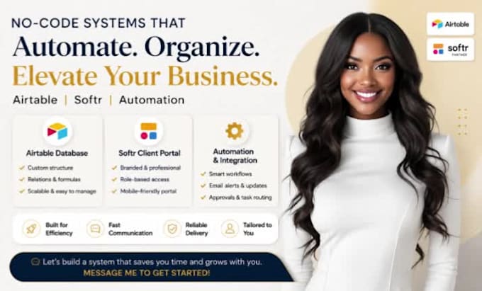 setup softr website client portal airtable automation and database design