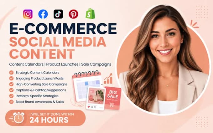create ecommerce social media content calenders product launch posts