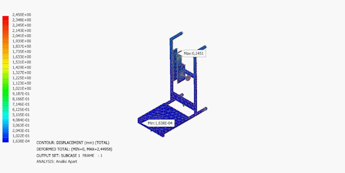 simulation of static linear analysis finite element