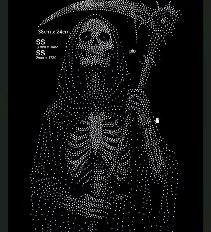 create custom rhinestone portrait template design