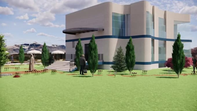 create realistic architectural exterior renders