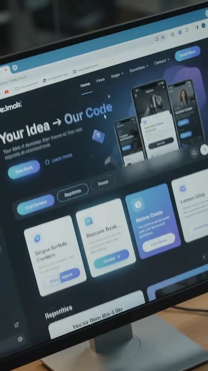 create a modern responsive frontend website